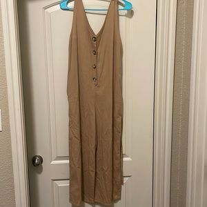 Jumpsuit, size medium, Tan